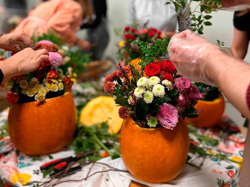 Букет в тыкве