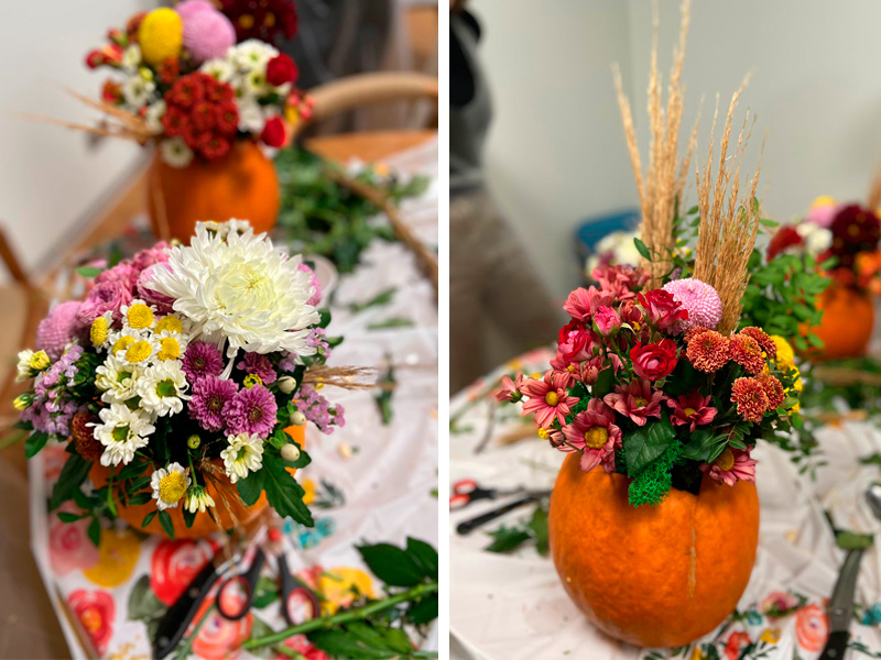 Букет в тыкве