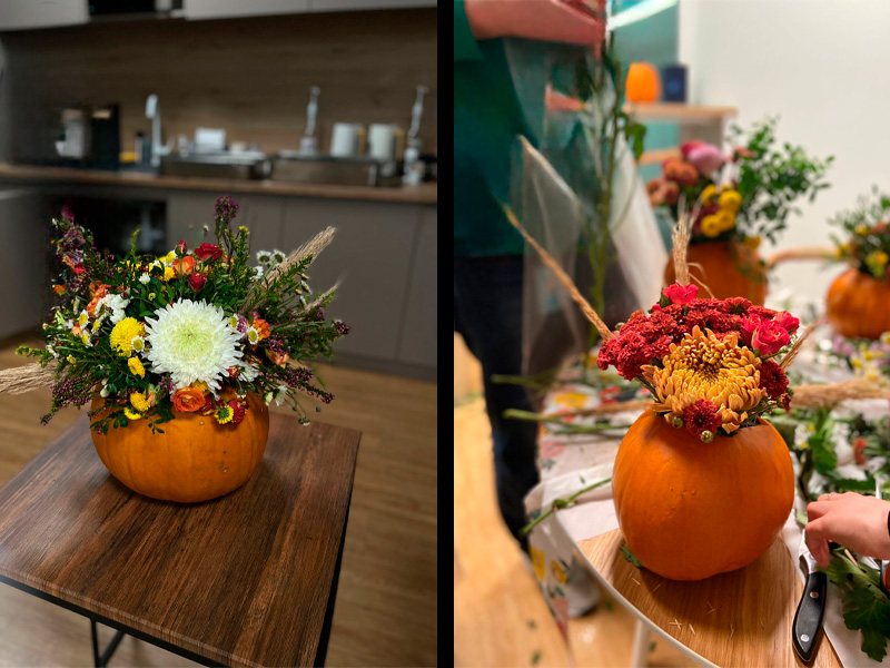 Букет в тыкве