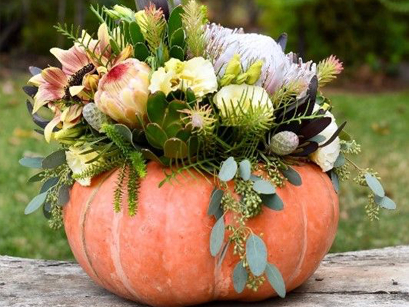 Букет в тыкве