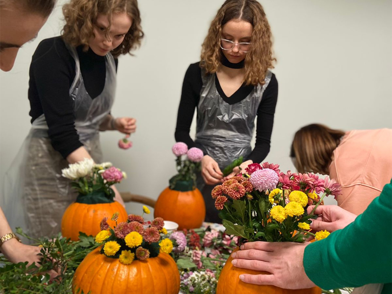 Букет в тыкве