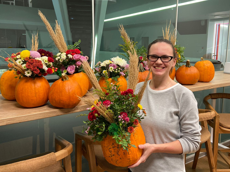 Букет в тыкве