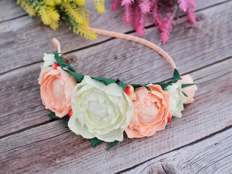 Мастер-класс «Ободки с цветами» 