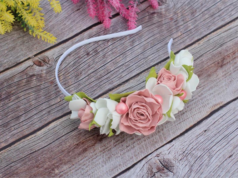 Мастер-класс «Ободки с цветами» 