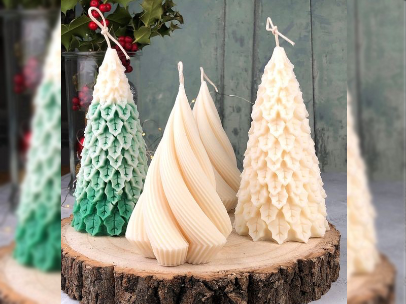 Новогодние ароматизированные свечи для дома