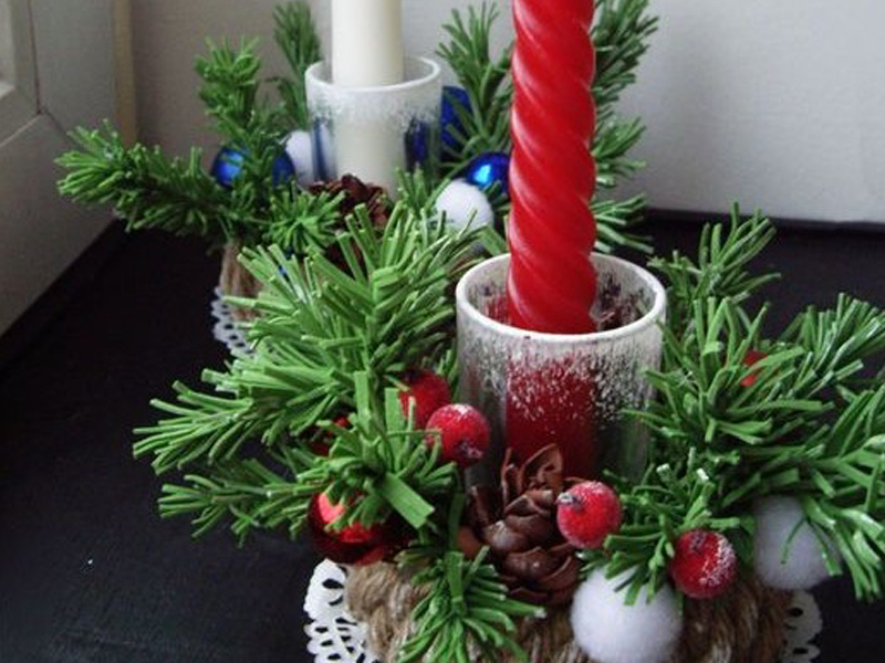Новогодние подсвечники для дома