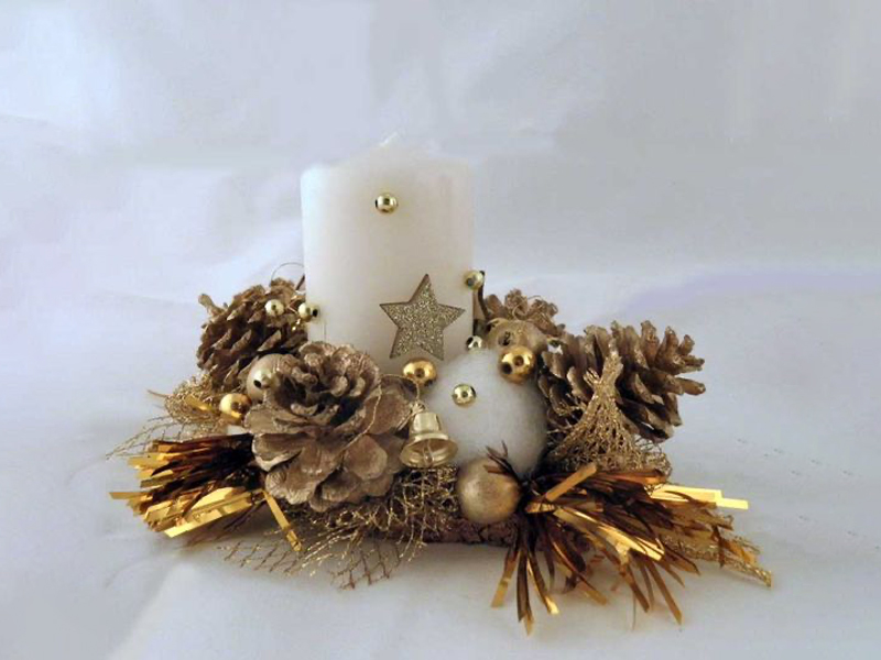 Новогодние подсвечники для дома