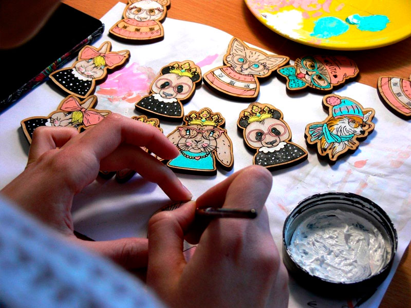 Мастер-класс «Роспись деревянных значков»