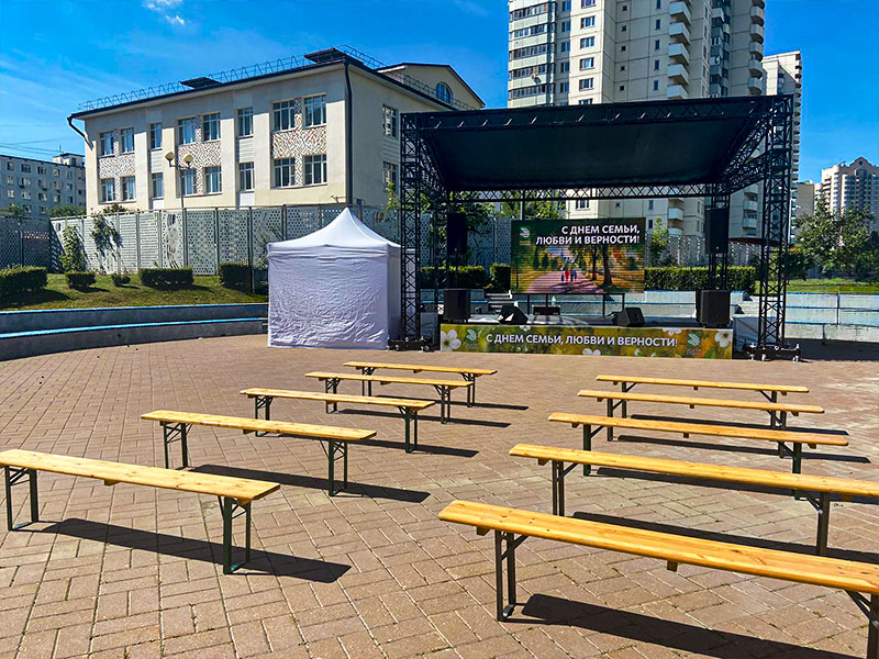 Сцена Односкатная 6x4 Чёрная