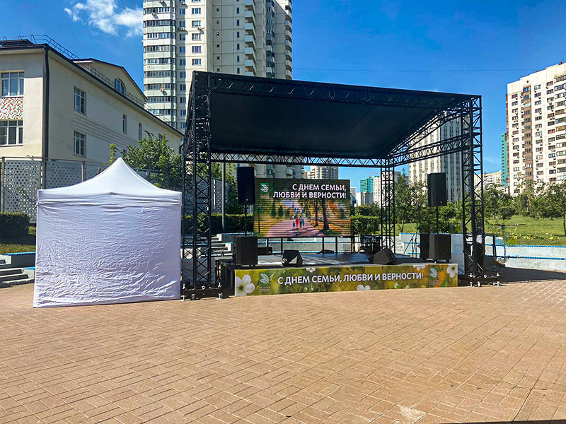 Сцена Односкатная 6x4 Чёрная