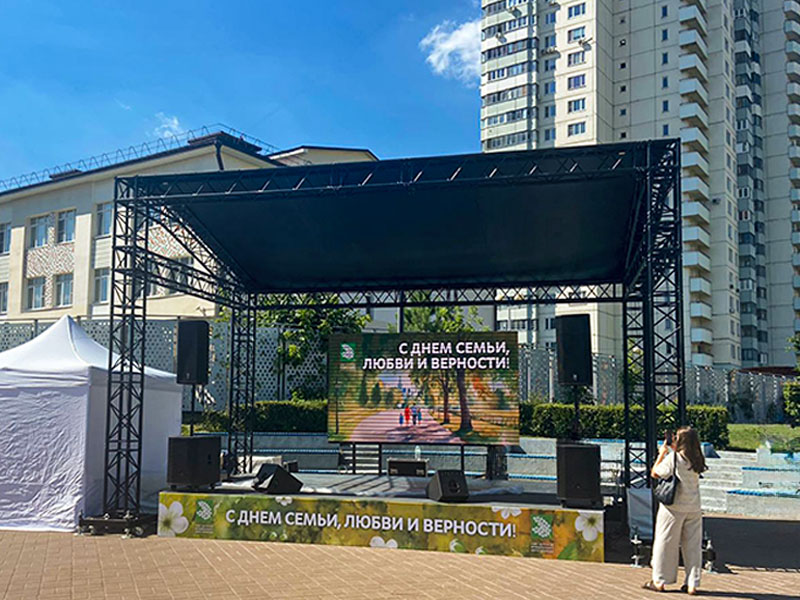 Сцена Односкатная 6x4 Чёрная