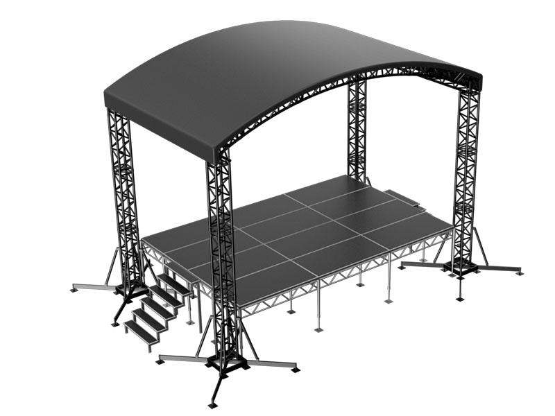 Сцена Арочная 6x4 Чёрная