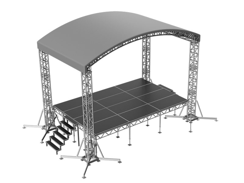 Сцена Арочная 6x4 Металлик