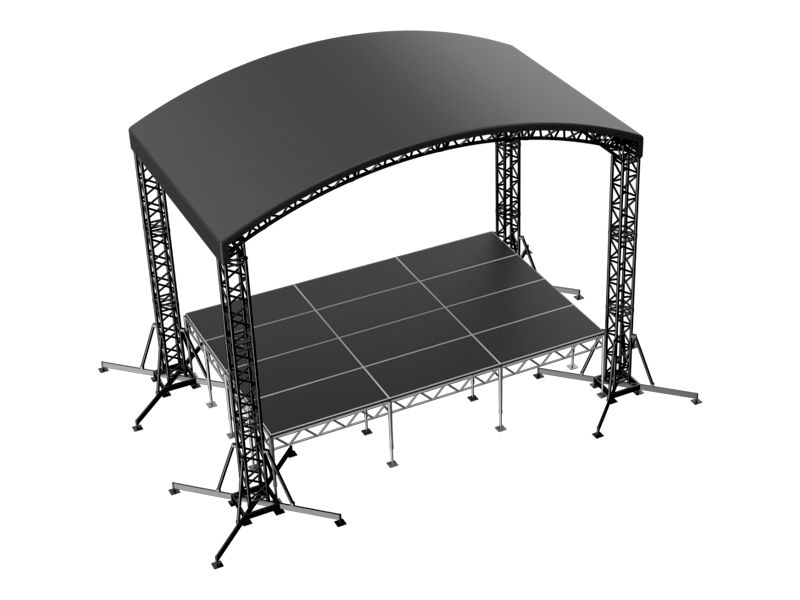 Сцена Арочная 6x4 Чёрная