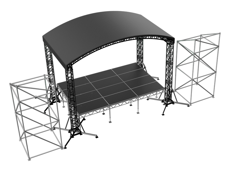 Сцена Арочная 6x4 Чёрная