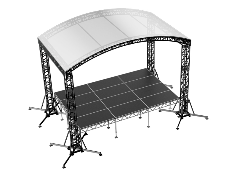 Сцена Арочная 6x4 Чёрная