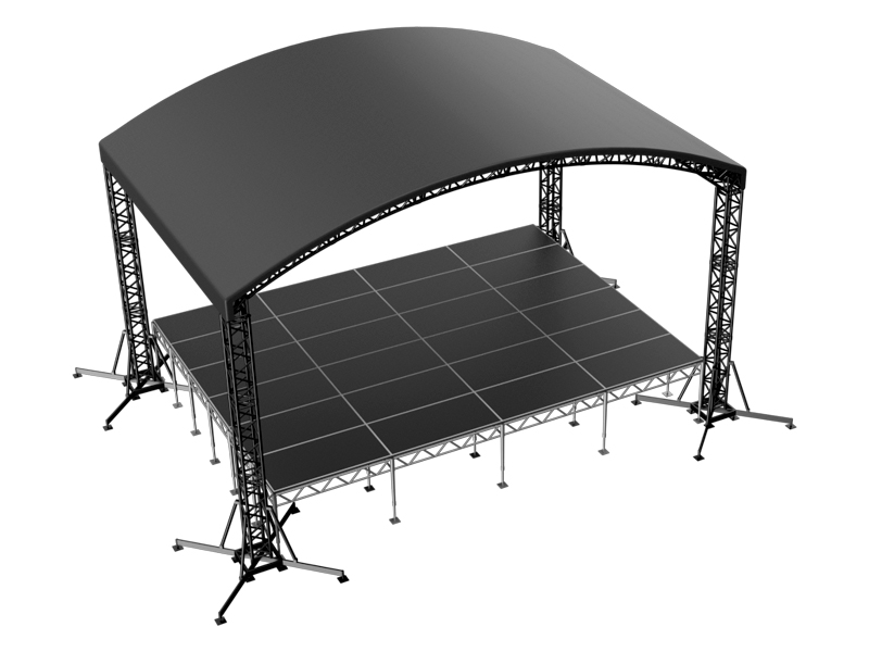 Сцена Арочная 8x6 Чёрная