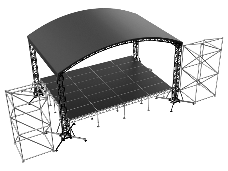 Сцена Арочная 8x6 Чёрная