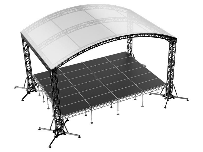Сцена Арочная 8x6 Чёрная