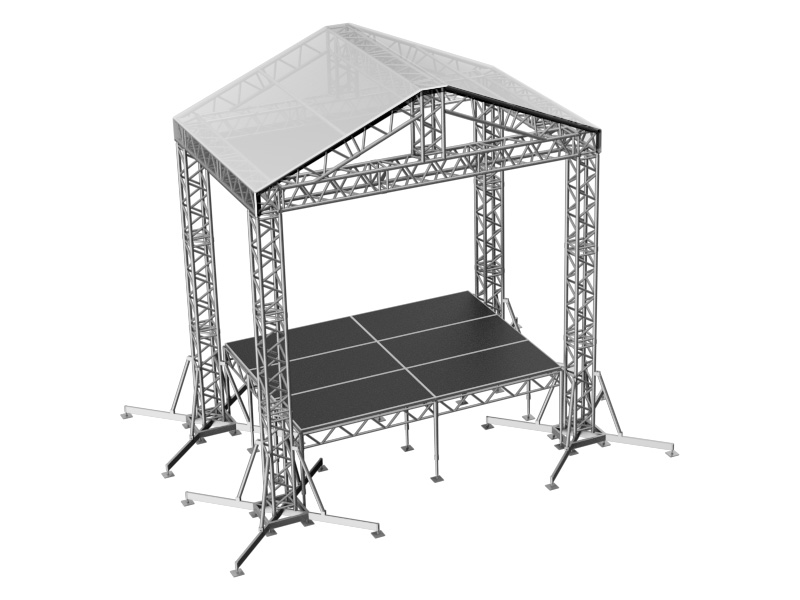Сцена Двускатная 4x3 Металлик
