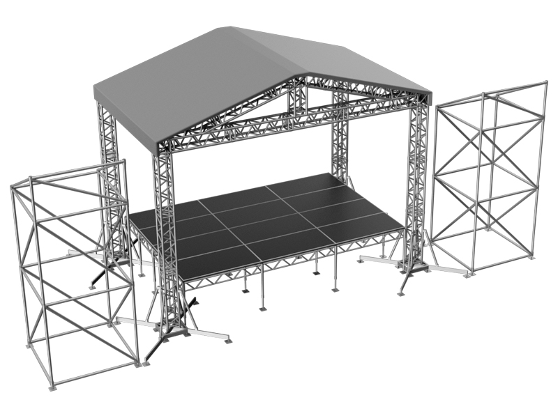 Сцена Двускатная 6x4 Металлик