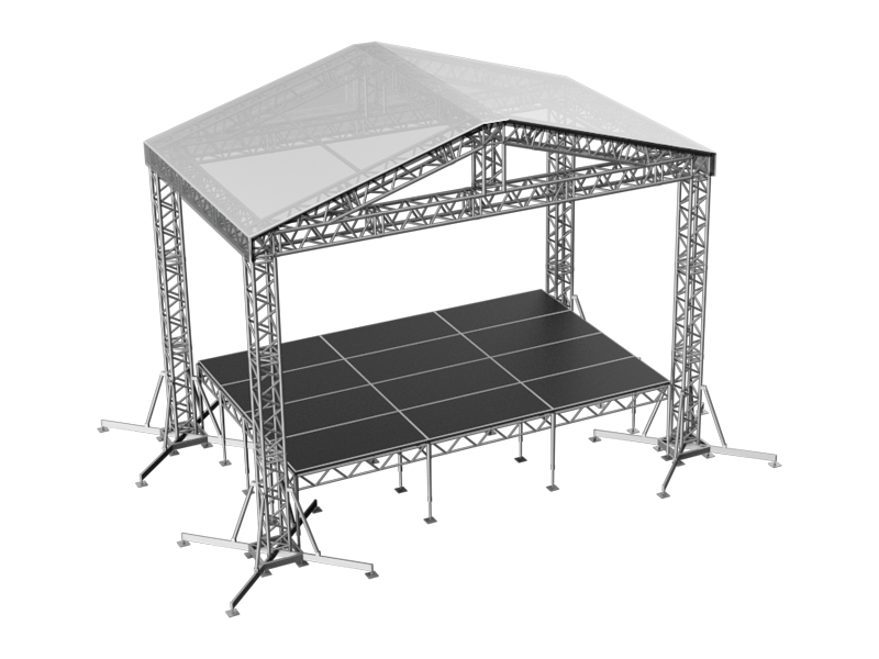 Сцена Двускатная 6x4 Металлик
