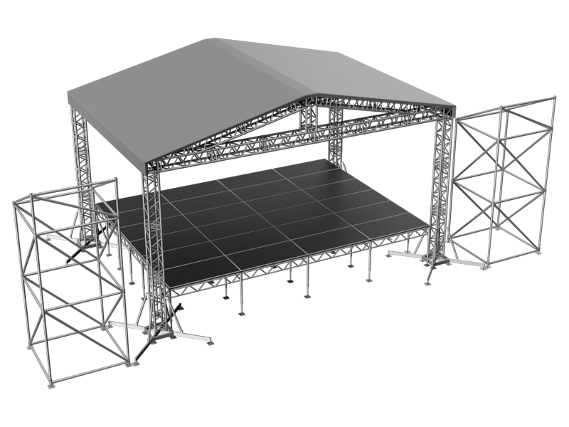 Сцена Двускатная 8x6 Металлик
