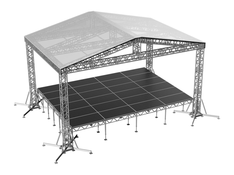 Сцена Двускатная 8x6 Металлик