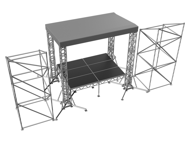Сцена Односкатная 4x3 Металлик