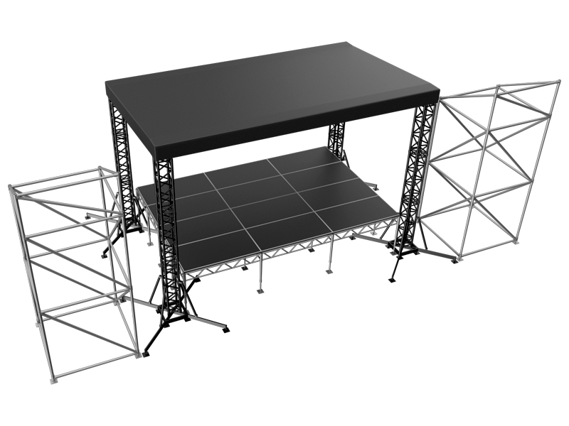 Сцена Односкатная 6x4 Чёрная