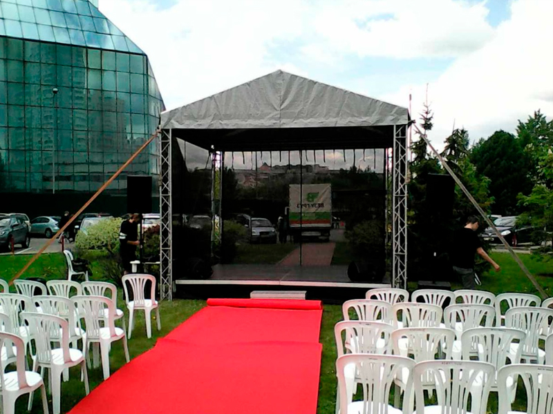 Сцена Двускатная 4x3 Металлик