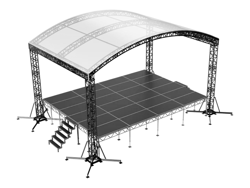 Сцена Арочная 8x6 Чёрная