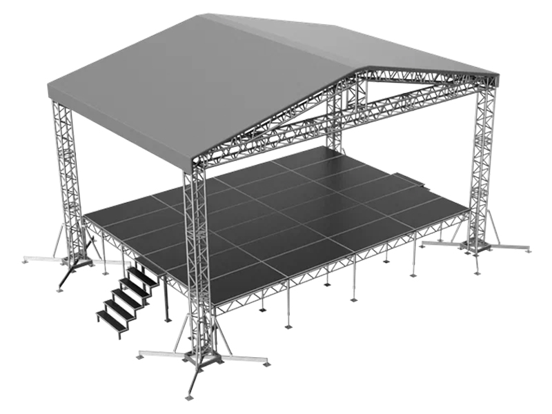 Сцена Двускатная 8x6 Металлик