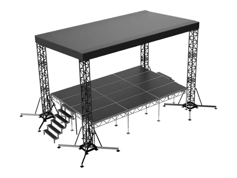 Сцена Односкатная 6x4 Чёрная