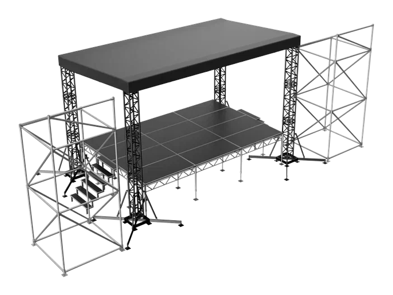 Сцена Односкатная 6x4 Чёрная