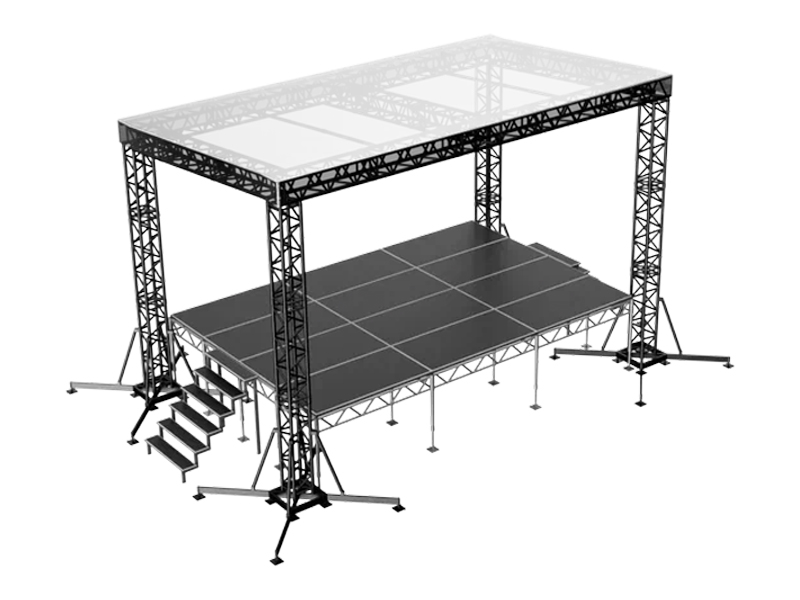 Сцена Односкатная 6x4 Чёрная