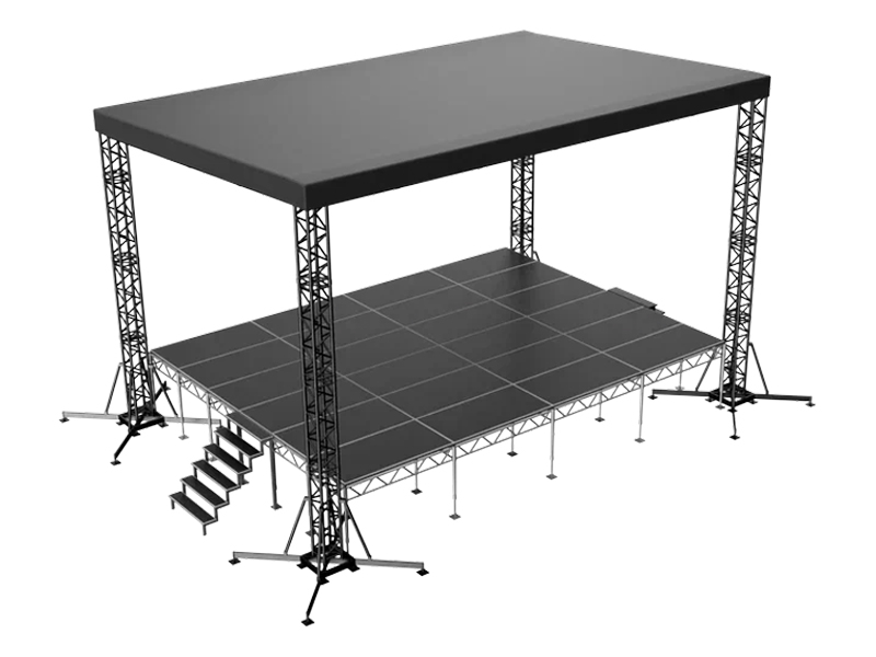 Сцена Односкатная 8x6 Чёрная