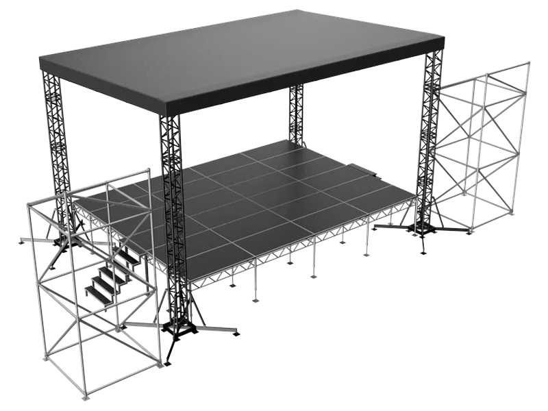 Сцена Односкатная 8x6 Чёрная