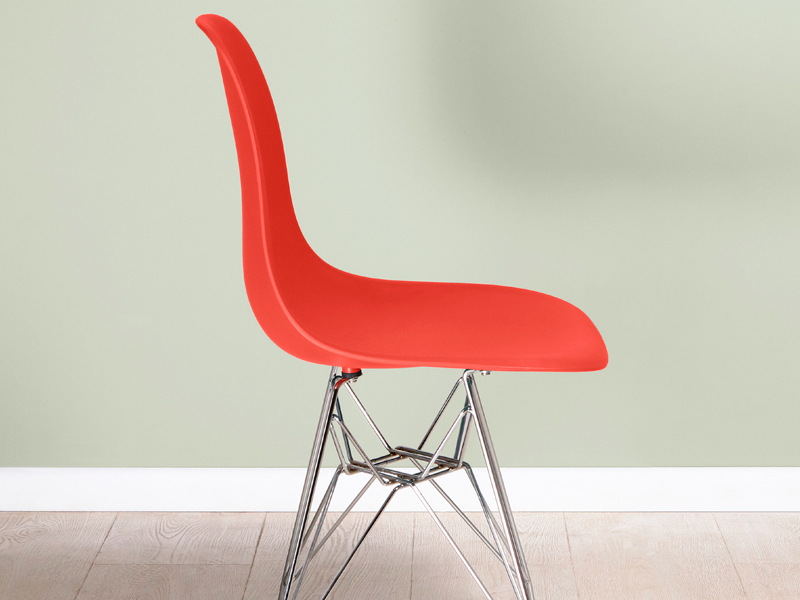 Стул Eames металл красный